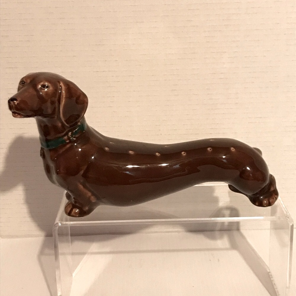 Vintage ABCO Handpainted Hors D'Oeuvres Dachshund Server, Alexander Backer